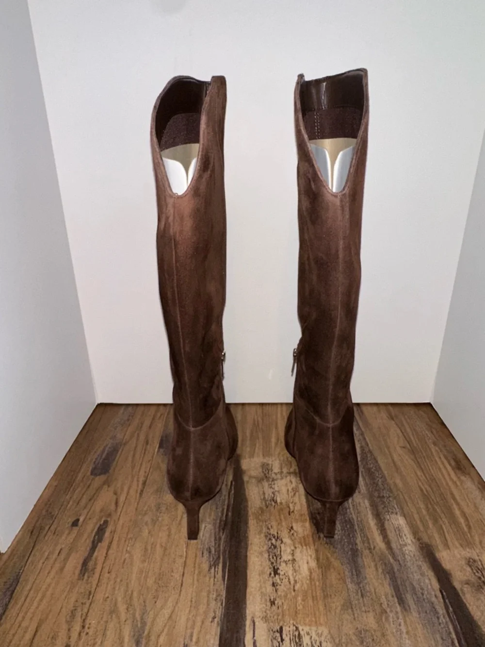 Marc Fisher Women's Esmee Tall Pointy Toe Dress Boots dark brown suede 9.5 M - Picture 5 of 6